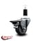 Service Caster 3'' Thermoplastic Rubber Swivel 1-3/8'' Expanding Stem Caster with Brake SCC-EX20S314-TPRB-PLB-138 - alternate 3